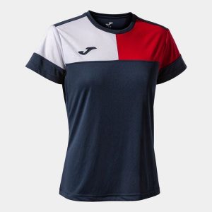 T-shirt Damski Joma Navy-Red L-Sporty z Oddychającej Bawełny. Białe t-shirty JOMA, l, bez wzorów, z bawełny, bez kołnierzyka, bez ramiączek. Za 157,99 zł.