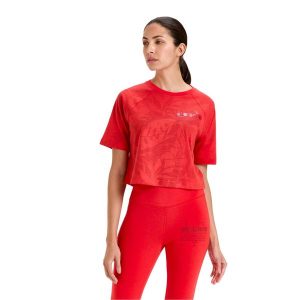 Koszulka damska DIADORA L. T-SHIRT SS CROP MANIFESTO. Szare koszulki sportowe Diadora, bez wzorów, bez ramiączek. Za 69,99 zł.