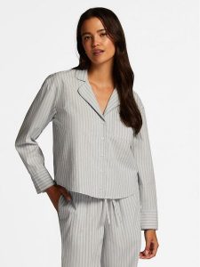 Hunkemöller Koszulka piżamowa 205132 Szary Regular Fit. Szare koszule nocne Hunkemöller, bez wzorów, z bawełny, bez ramiączek. Za 79,99 zł.