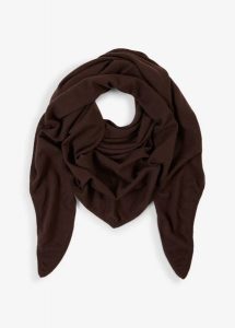 Trójkątny szalik z cienkiej dzianiny z wełną merynosową. Czerwone szaliki bonprix, bez wzorów, z dzianiny. Za 109,99 zł.