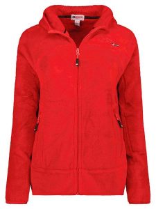 Geographical Norway Kurtka polarowa "Upalood" w kolorze czerwonym rozmiar: S. Czerwone swetry oversize Geographical Norway, s, bez wzorów, z polaru, bez ramiączek. Za 74,63 zł.