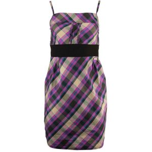 Sukienka damska Nell Ellen fioletowa. Fioletowe sukienki ENELL, na co dzień, xs, bez wzorów, eleganckie, bez kołnierzyka, bez ramiączek, sportowe. Za 116,99 zł.