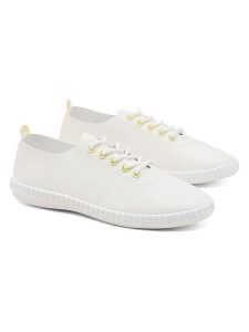 C'M Sneakersy w kolorze biało-żółtym rozmiar: 38. Białe trampki C'M, bez wzorów, bez zapięcia. Za 97,95 zł.