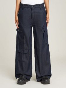 G-Star Dżinsy "Mega Cargo" - Loose fit - w kolorze granatowym rozmiar: W30. Niebieskie jeansy G-Star, z aplikacjami. Za 325,03 zł.