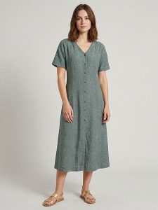 MOSS COPENHAGEN Sukienka "Viana" w kolorze zielonym rozmiar: M. Zielone sukienki Moss Copenhagen, m, bez wzorów, bez kołnierzyka, bez ramiączek, midi. Za 188,40 zł.