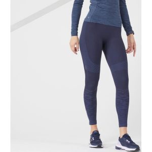 Legginsy do biegania damskie Kiprun Care. Niebieskie legginsy KIPRUN, bez wzorów, z elastanu. W wyprzedaży za 89,99 zł.