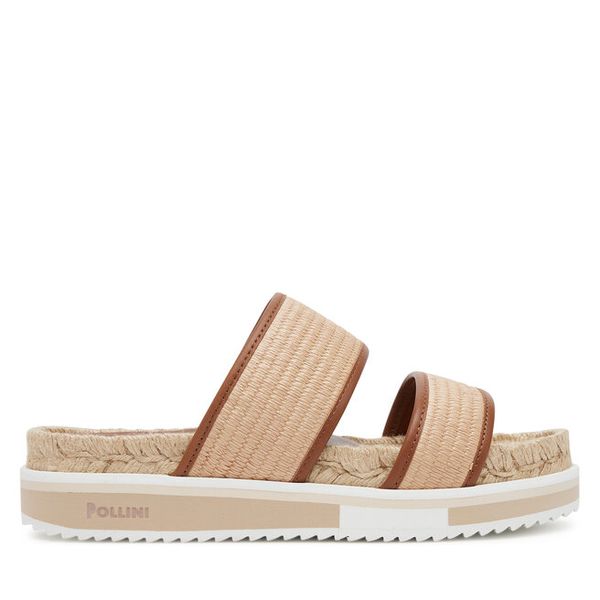Espadryle Pollini. Brązowe espadryle Pollini, bez wzorów, bez obcasa. Za 1 519,00 zł.