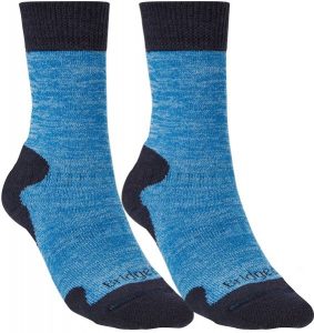 BRIDGEDALE Skarpety damskie EXPLORER HW COMFORT BOOT WMN Blue Marl-S. Niebieskie skarpetki Bridgedale, bez wzorów, z elastanu. Za 81,80 zł.