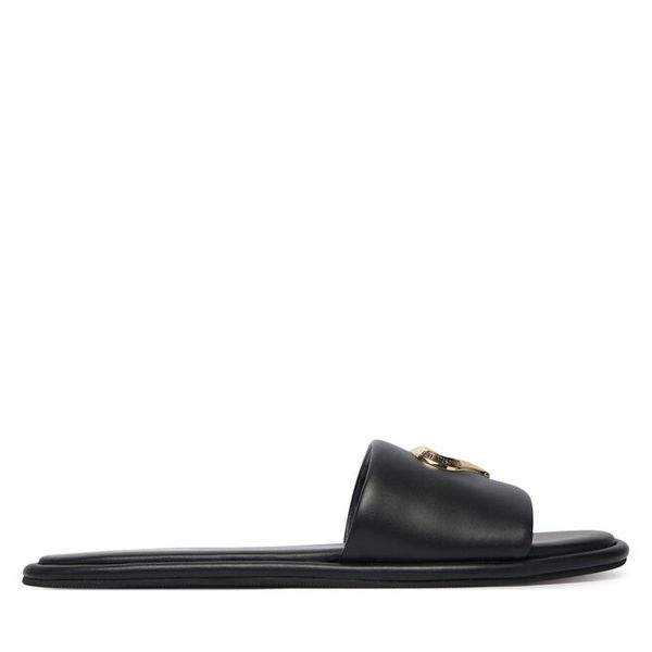 Klapki LOVE MOSCHINO. Czarne klapki LOVE MOSCHINO, bez wzorów, bez obcasa. Za 482,99 zł.