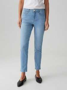 OPUS Dżinsy "Enja" - Skinny fit - w kolorze błękitnym rozmiar: 42/L28. Niebieskie jeansy Opus, z aplikacjami, ze skóry. Za 198,95 zł.