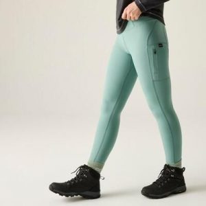 Damskie legginsy turystyczne Monira. Zielone legginsy Regatta, bez wzorów. Za 199,99 zł.