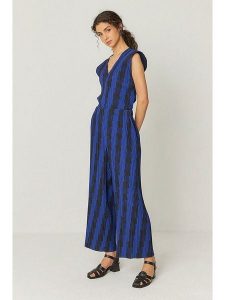 SKFK Top "Berta" w kolorze granatowo-czarnym rozmiar: 40. Niebieskie topy SKFK, bez wzorów, bez kołnierzyka, bez ramiączek. Za 173,99 zł.