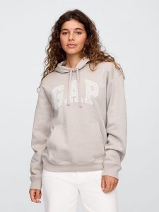 GAP Bluza w kolorze szaro-beżowym rozmiar: M. Brązowe bluzy GAP, m, bez wzorów, z kapturem. Za 135,81 zł.