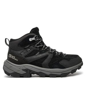 Trekkingi Jack Wolfskin. Szare buty sportowe Jack Wolfskin, bez wzorów, bez zapięcia, trekkingowe. Za 499,99 zł.