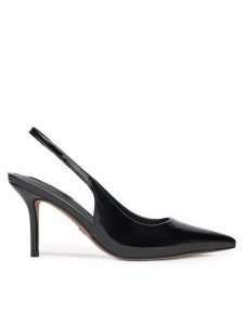 Nine West Szpilki SX005-01 Czarny. Czarne sandały Nine West, bez wzorów, ze skóry, bez obcasa. Za 229,99 zł.