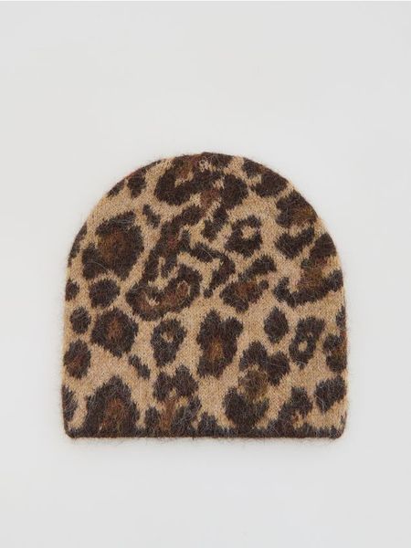 Czapka z wełną alpaki - wielobarwny. Czapki Reserved, bez wzorów, z wełny. Za 69,99 zł.