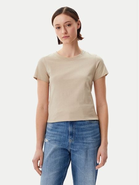 Calvin Klein Jeans T-Shirt Logo J20J225540 Beżowy Regular Fit. Brązowe t-shirty Calvin Klein Jeans, xl, bez wzorów, z bawełny, bez kołnierzyka, bez ramiączek. Za 109,99 zł.