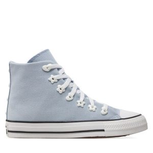 Trampki Converse. Niebieskie trampki Converse, bez wzorów, bez zapięcia. Za 239,99 zł.