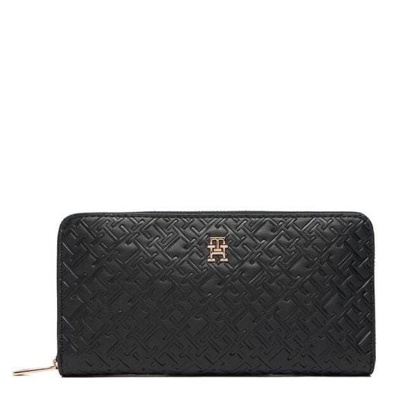 Portfel Tommy Hilfiger. Czarne portfele TOMMY HILFIGER, bez wzorów. Za 349,99 zł.