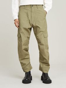 G-Star Bojówki w kolorze khaki rozmiar: W31/L30. Brązowe spodnie z wysokim stanem G-Star, bez wzorów, z bawełny, z podwyższonym stanem. Za 214,70 zł.