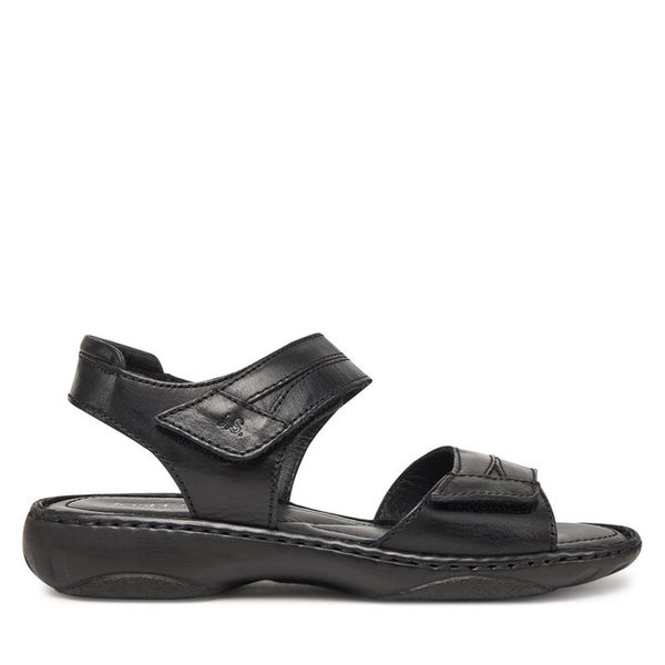 Sandały Josef Seibel. Czarne sandały Josef Seibel, bez wzorów, bez obcasa, na płaskiej podeszwie, bez zapięcia. Za 339,99 zł.