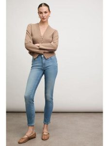 Blue Fire Dżinsy "Chloe" - Skinny fit - w kolorze niebieskim rozmiar: W28/L29. Niebieskie jeansy Blue Fire, z aplikacjami, ze skóry. Za 179,95 zł.