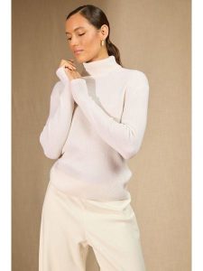 Perfect Cashmere Kaszmirowy golf "Elly" w kolorze kremowym rozmiar: S. Brązowe golfy Perfect Cashmere, bez wzorów, z kaszmiru. Za 478,99 zł.