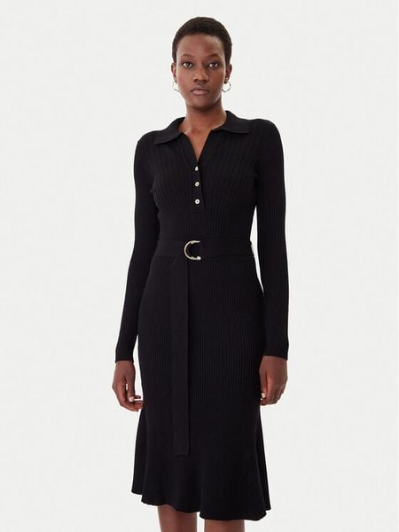 Marciano Guess Sukienka dzianinowa 5BGK07 5891Z Czarny Slim Fit. Czarne sukienki Marciano Guess, z aplikacjami, z dzianiny, bez kołnierzyka, bez ramiączek. Za 649,99 zł.