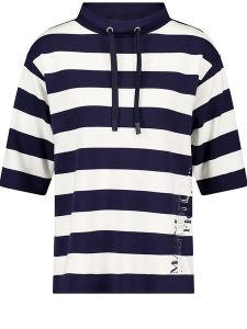 Gerry Weber Koszulka w kolorze granatowo-białym rozmiar: 40. Białe bluzki Gerry Weber, bez wzorów, bez kołnierzyka, bez ramiączek. Za 144,92 zł.