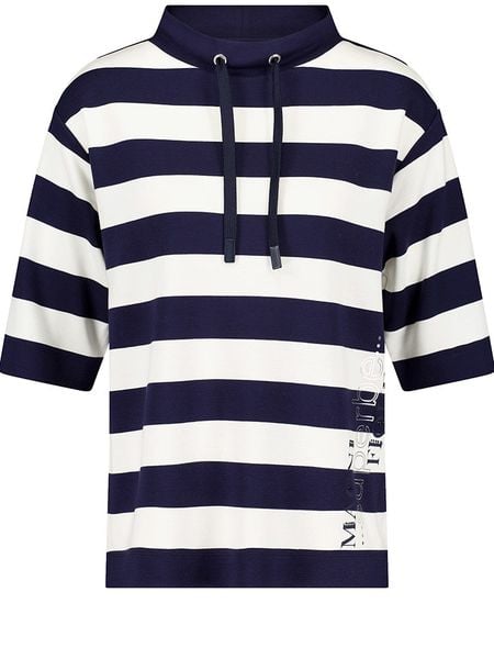 Gerry Weber Koszulka w kolorze granatowo-białym rozmiar: 36. Białe bluzki Gerry Weber, bez wzorów, bez kołnierzyka, bez ramiączek. Za 122,38 zł.