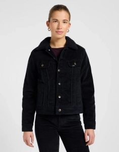 DAMSKA KURTKA LEE SHERPA RIDER JKT UNIONALL BLACK 112370870. Czarne kurtki Lee, s, bez wzorów, bez kaptura. Za 299,99 zł.