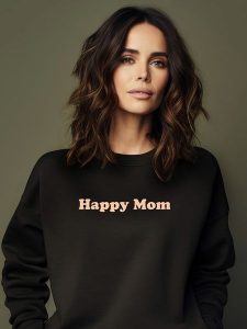 WOOOP Bluza "Happy Mom" w kolorze czarnym rozmiar: L. Czarne bluzy Wooop, l, bez wzorów, z bawełny, bez kaptura. Za 96,37 zł.