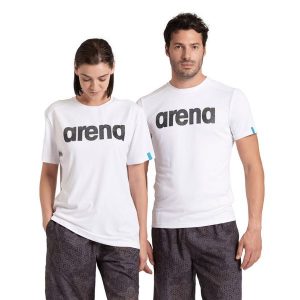 Koszulka Arena T-Shirt Logo. Białe koszulki sportowe Arena, bez wzorów, bez ramiączek, na fitness i siłownię. Za 119,99 zł.