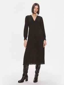 Liu Jo Sukienka codzienna MF3184 T0414 Czarny Regular Fit. Czarne kombinezony Liu Jo, na co dzień, bez wzorów, z syntetyku, bez kołnierzyka, bez ramiączek, proste. Za 599,00 zł.