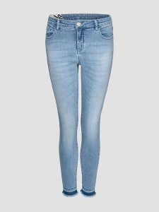 OPUS Dżinsy "Evita" - Skinny fit - w kolorze błękitnym rozmiar: 38. Niebieskie jeansy Opus, z aplikacjami. Za 152,47 zł.