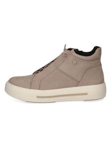 Caprice Skórzane sneakersy w kolorze beżowym rozmiar: 38,5. Brązowe trampki Caprice, bez wzorów, ze skóry, za kostkę, bez zapięcia. Za 241,56 zł.