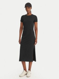 Kappa Sukienka codzienna Iclisia 332D7PW Czarny Slim Fit. Czarne kombinezony Kappa, na co dzień, xl, bez wzorów, z bawełny, bez kołnierzyka, bez ramiączek, proste. Za 179,99 zł.