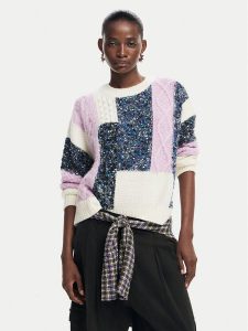 Desigual Sweter Edmonton 24WWJF19 Kolorowy Regular Fit. Swetry klasyczne Desigual, m, z syntetyku, bez kołnierzyka. Za 389,99 zł.