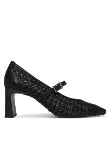 Hispanitas Czółenka RHV264609 C003 Czarny. Czarne czółenka Hispanitas, bez wzorów, z materiału, bez obcasa, bez zapięcia. Za 609,99 zł.