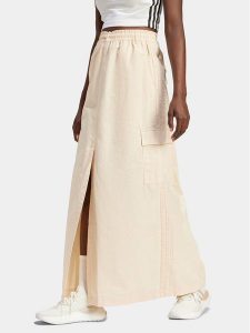 Adidas Spódnica trapezowa Premium Essentials IU2677 Beżowy Regular Fit. Brązowe spódnice ADIDAS, l, bez wzorów, z bawełny, maxi. Za 399,99 zł.