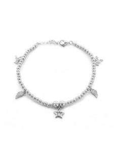 CHARM'S Srebrna bransoletka z zawieszką rozmiar: onesize. Szare bransoletki CHARM'S, srebrne. Za 166,88 zł.