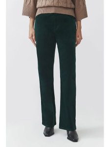 TATUUM Spodnie w kolorze ciemnozielonym rozmiar: 38. Zielone spodnie z wysokim stanem Tatuum, z aplikacjami, z materiału, z podwyższonym stanem. Za 135,49 zł.