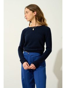 AUTHENTIC CASHMERE Kaszmirowy sweter "Epéna" w kolorze granatowym rozmiar: M. Niebieskie swetry oversize AUTHENTIC CASHMERE, m, bez wzorów, z kaszmiru, bez ramiączek. Za 364,56 zł.