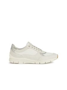 Geox Skórzane sneakersy "Sukie" w kolorze kremowym rozmiar: 41. Brązowe trampki Geox, bez wzorów, z materiału, bez zapięcia. Za 193,70 zł.