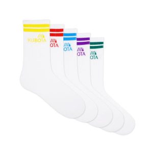 Skarpety sportowe Kubota Sport Rainbow 5-pak. Białe skarpetki Kubota, bez wzorów, z bawełny. Za 59,99 zł.