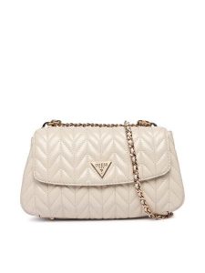 Guess Torebka Cheryl HWTQ97 20210 Écru. Torebki klasyczne Guess, z aplikacjami, ze skóry, bez dodatków. Za 699,99 zł.