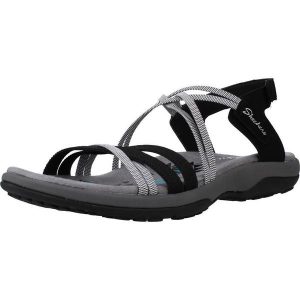 Sandały Skechers Model Reggae Slim-takes Two Kolor Czarny. Czarne sandały Skechers, bez wzorów, z gumy, bez obcasa, bez zapięcia. Za 495,00 zł.