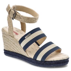 Beżowe Sandały Big Star Stylowe Espadryle Damskie. Brązowe sandały Big Star, z aplikacjami, z materiału, bez obcasa, bez zapięcia. Za 179,00 zł.