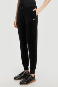 GUESS Czarne damskie spodnie dresowe Couture, Rozmiar S. Czarne spodnie dresowe Guess, s, z aplikacjami, z dresówki. W wyprzedaży za 224,99 zł.