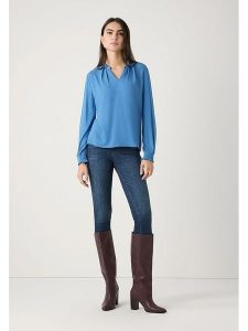 More & More Bluzka w kolorze błękitnym rozmiar: 36. Niebieskie bluzki More & More, bez wzorów, bez kołnierzyka, bez ramiączek. Za 118,01 zł.